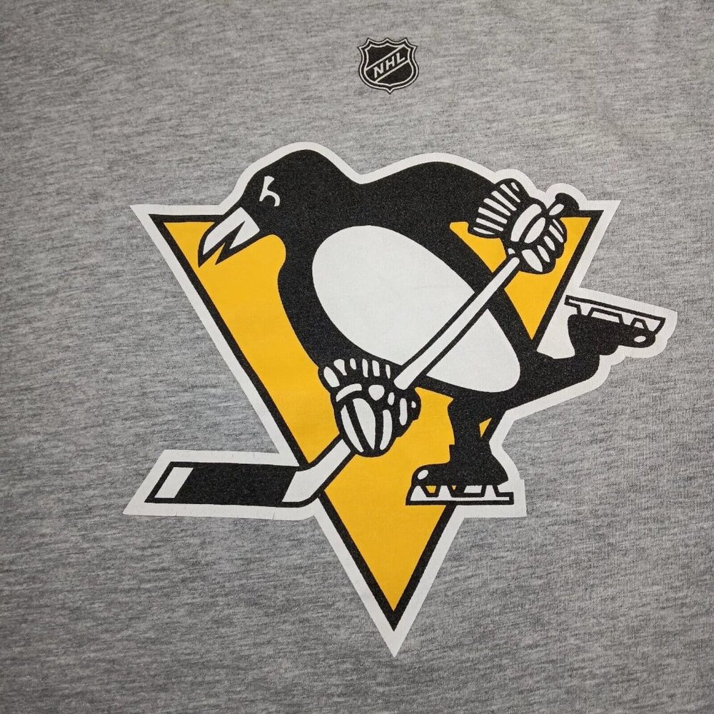 Pittsburgh Penguins Kris Letang Shirt Large Fanatics Long Sleeve Gray Hockey #58 - Picture 3 of 10